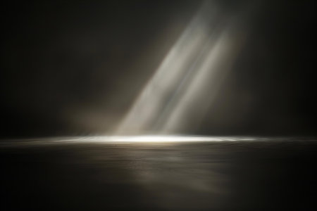 Light in the dark. Light rays from the spotlights. Abstract background