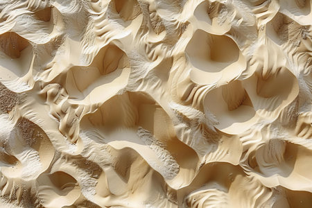 Beach sand texture. Close-up of sand dunes background.の写真素材