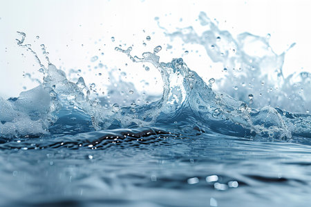 blue water splash macro close up abstract background. Nature and ecology concept