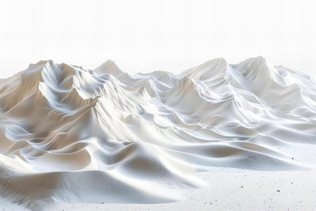 Abstract background. 3d illustration, white waves on the sand.の写真素材