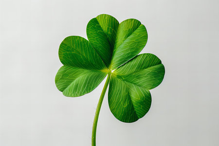 Clover leaf on a white background. St. Patrick's Day.