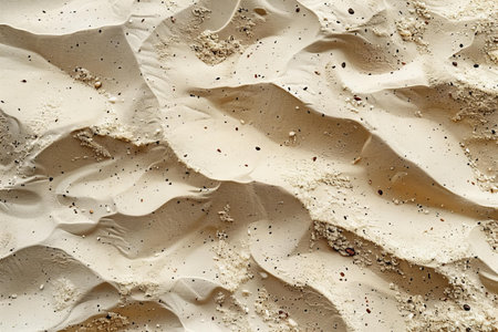 Beach sand background. Sand texture. Top view. Copy space.の写真素材