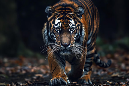 Sumatran tiger (Panthera tigris altaica)の写真素材
