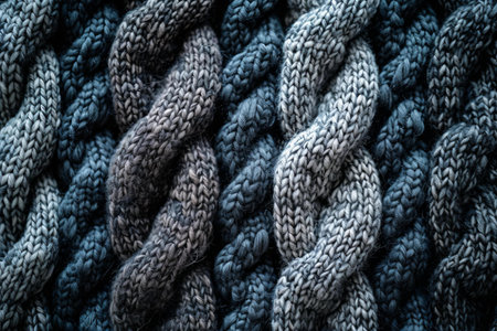 Woolen knitted fabric as a background. Toned.の写真素材