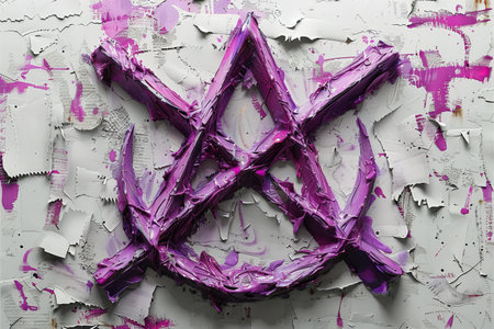 Colorful abstract graffiti painted on a wall. Urban Contemporary Culture.の写真素材