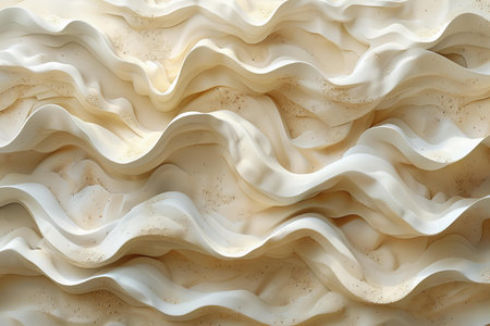 abstract background of white wavy folds of fabric, close up