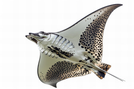 Manta ray isolated on white background, clipping path included. 3d illustration