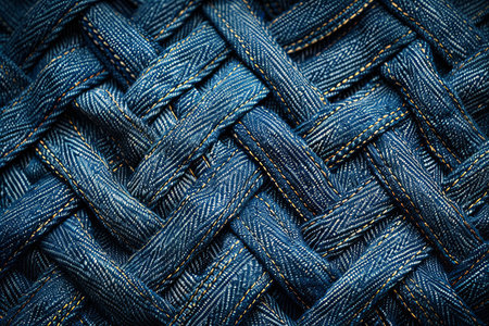 Blue jeans texture background. Close-up of blue jeans texture.