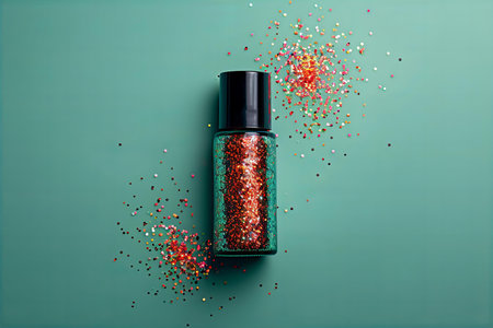 Cosmetic branding, glamour lip gloss and shopping sale concept - Luxury nail polish bottle on...