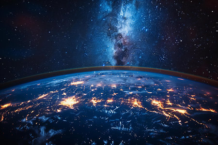 Planet Earth at night.