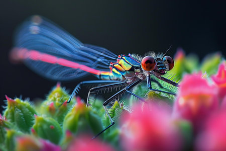 Close up of a damselfly (Sympetrum viridis)の写真素材