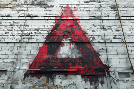 Mural painted on the wall of a building, the concept of street art and graffiti