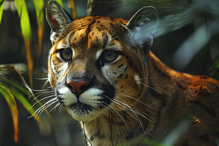 Portrait of a big cat (Panthera concolor)
