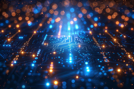 Circuit board background. Technology concept. 3d rendering toned image