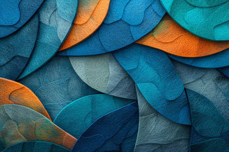 abstract background with colorful textured paper layers - 3d illustration