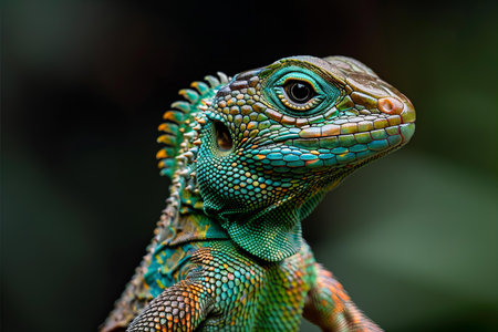 Close up of a chameleon (Panthera vitticeps)の写真素材