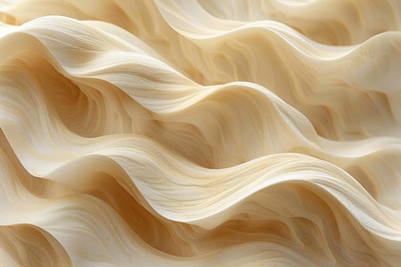 abstract background of white silk fabric with waves. close-up