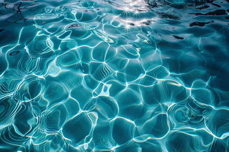Background of rippled pattern of clean water in a swimming pool