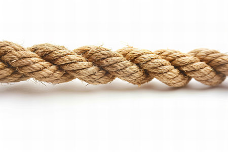 rope isolated on white background with clipping path and copy space.