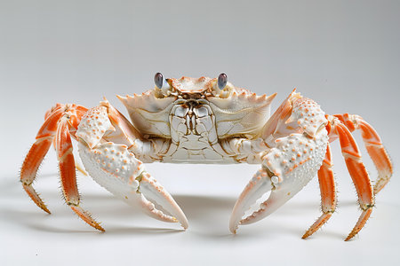 Crab isolated on white background. Clipping path included for easy editing.の写真素材