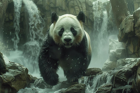 Giant panda (Ailuropoda fulgida)の写真素材