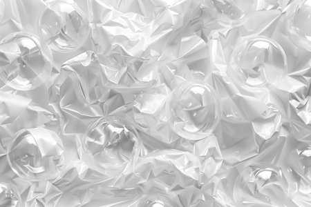 White crumpled paper background. Abstract 3d rendering illustration.