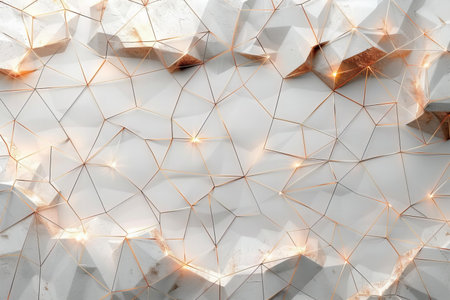 Polygonal geometrical abstract background. 3d rendering, 3d illustration.の写真素材