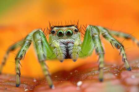 jumping spider close upの写真素材