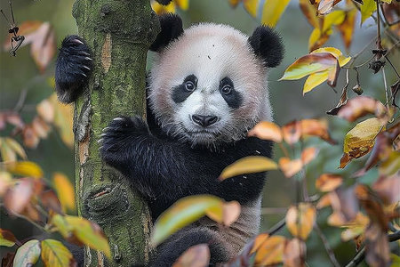 Giant panda bear (Ailuropoda melanoleuca)の写真素材