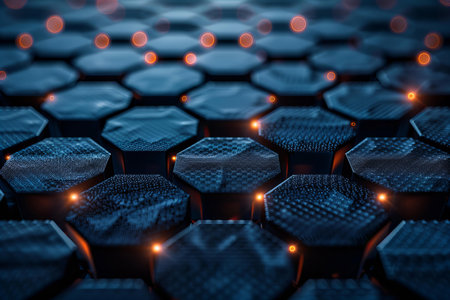 Futuristic hexagon background. 3d rendering, 3d illustration.