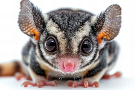 Close up of a sugar glider, Petaurus breviceps