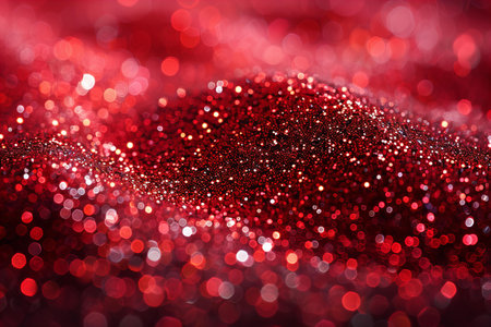 Red glitter christmas abstract background with bokeh defocused lightsの写真素材