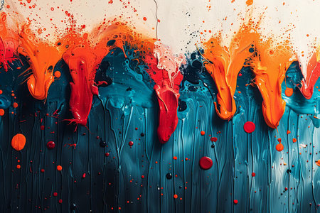 Colorful paint splashes on a white background. 3d rendering