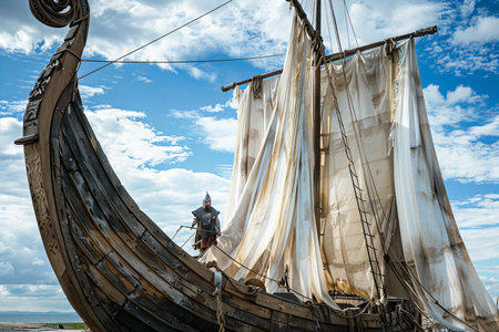 Ancient Greek ship in the port of Varna, Bulgaria