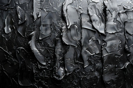black oil paint on a dark background close-up, abstract backgroundの写真素材