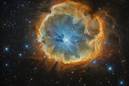 Nebula and galaxies in space. Elements of this image furnished by NASA