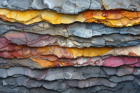 Colorful abstract background of cracked stone wall. Colorful background.