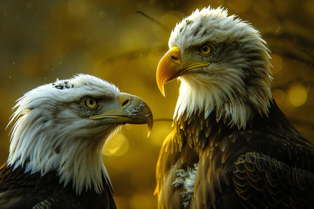 Bald Eagle (Haliaeetus leucocephalus)の写真素材