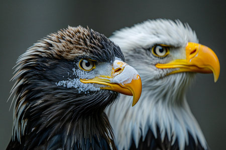 Close-up portrait of a Bald Eagle (Haliaeetus leucocephalus)