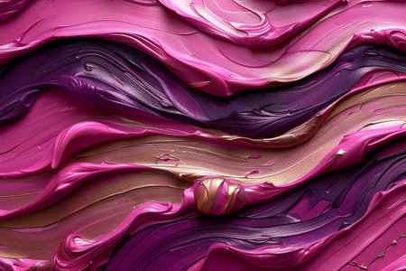 Abstract background made of pink, purple and golden smudges of paint