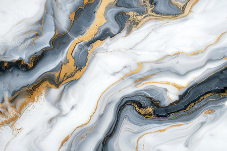 Marble abstract acrylic background. Marbling artwork texture. Agate ripple pattern. Gold powder.