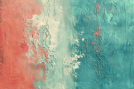 abstract background painting on canvas with blue, pink and green colors