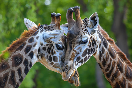 Two giraffes (Giraffa camelopardalis)