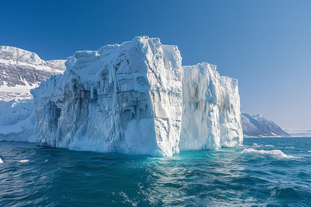 Icebergs in the ocean