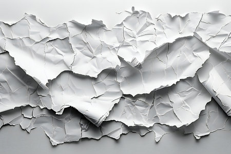 Pieces of torn paper on a white background. 3d illustration