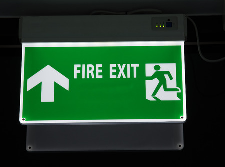 Fire exit sign panel