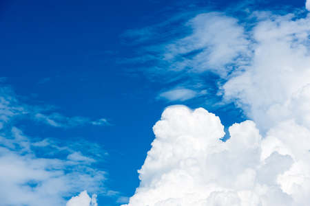 beautiful clouds in the blue sky of Thailandの写真素材