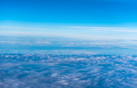 fluffy clouds with blue sky in day timeの写真素材