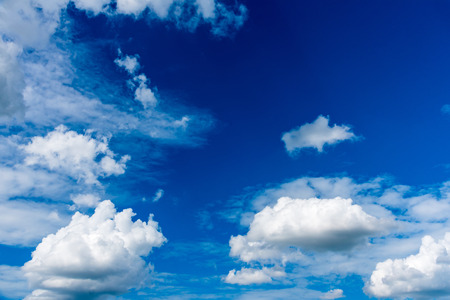 beautiful clouds in the blue sky of Thailandの写真素材