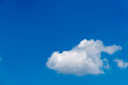 Fluffy cloud in the blue sky in Thailandの写真素材